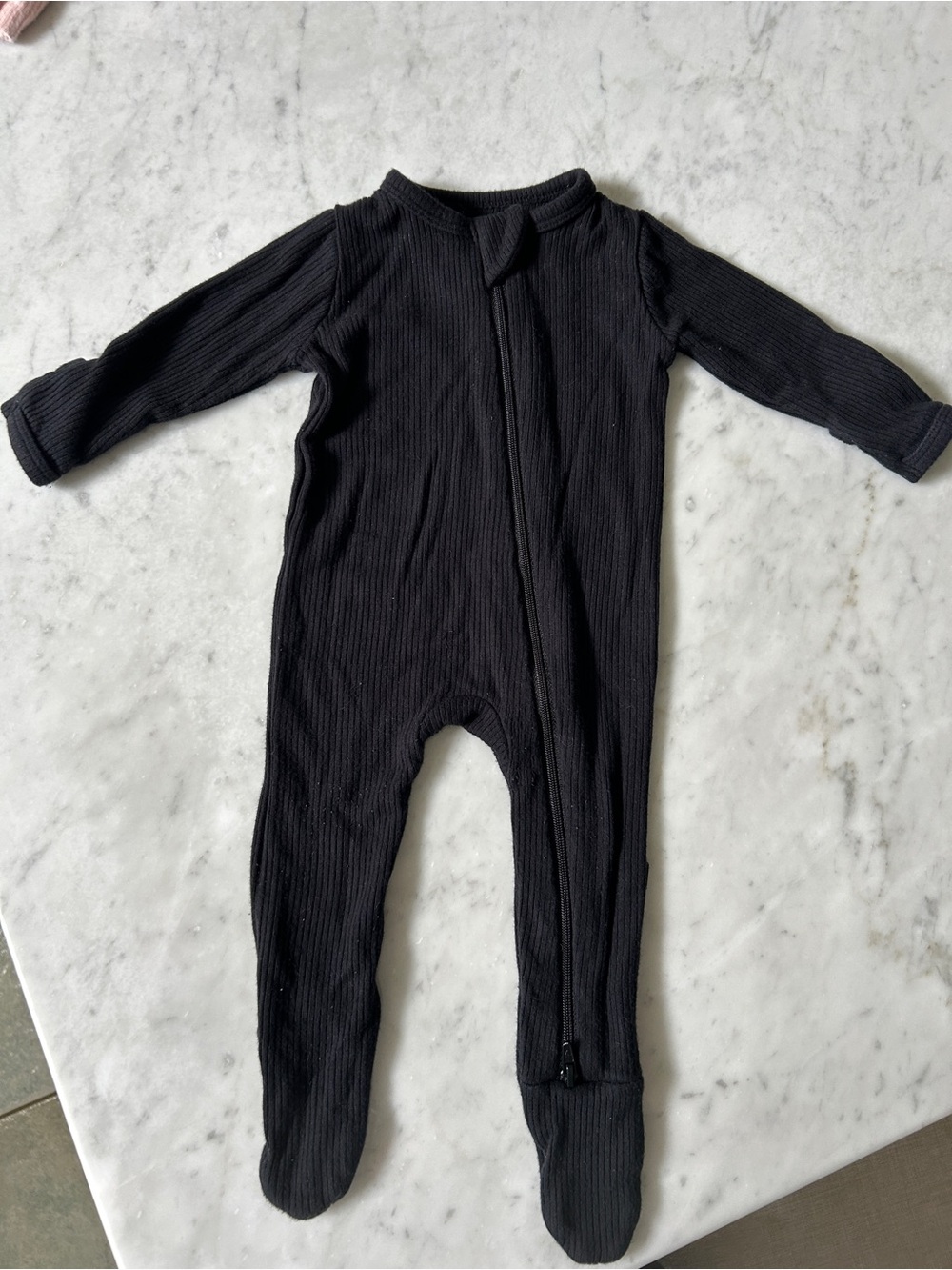 Kyte Baby - Midnight Ribbed Zippered Footie